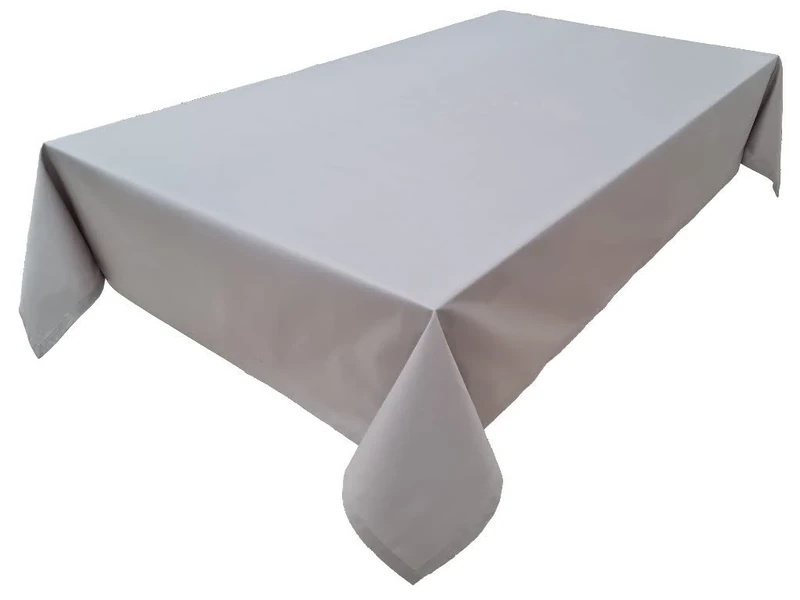 Tablecloth, Table Linen, 100% Cotton, Concept Collection, Choice of Colours and Sizes (Tablecloth - Oval 150 x 400 cm, Light Grey)