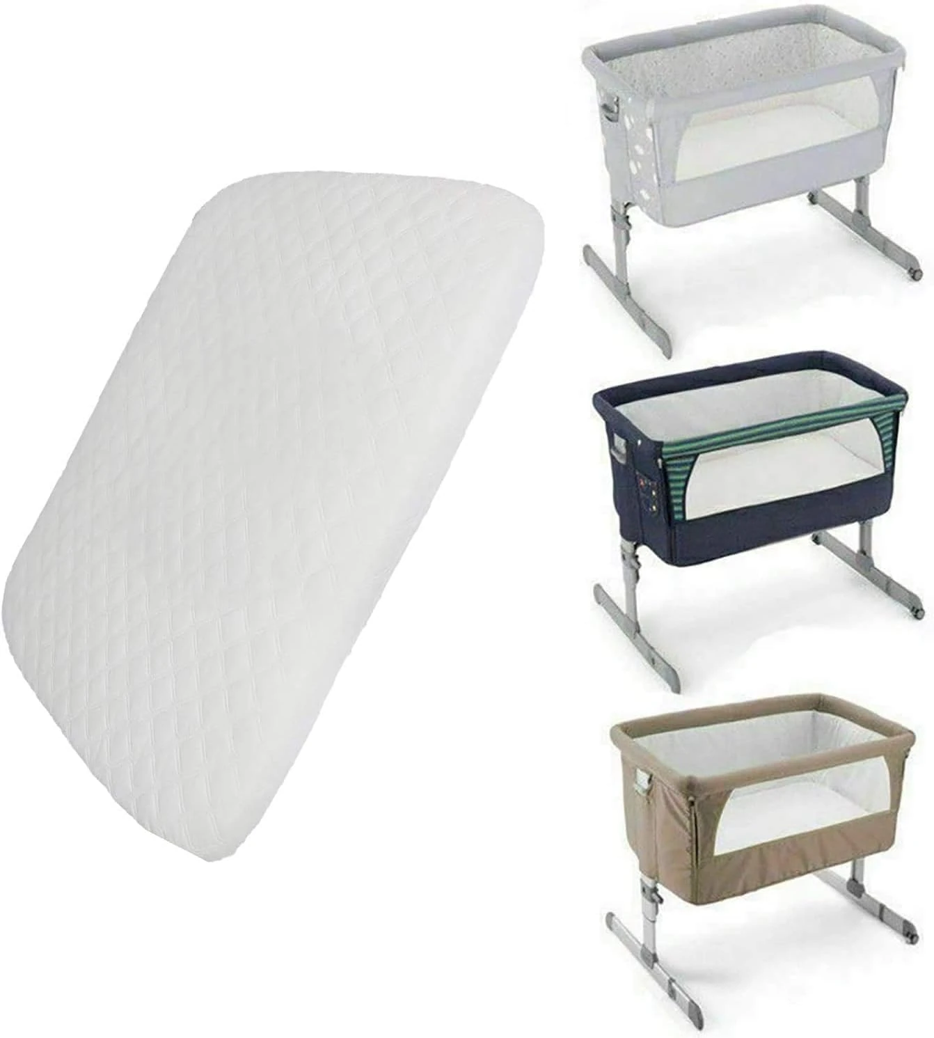 Next2Me Deluxe Crib Mattress Compatible Bedside Crib Next2Me (83 x 50 x 5 cm) @ M&A styles