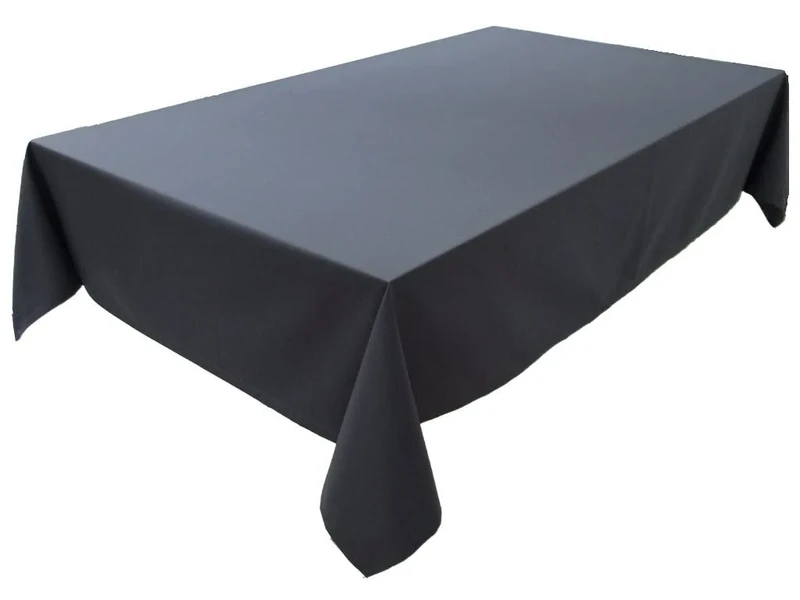 Tablecloth, Table Linen, 100% Cotton, Concept Collection, Choice of Colours and Sizes (Tablecloth - Oval 150 x 400 cm, Anthracite)