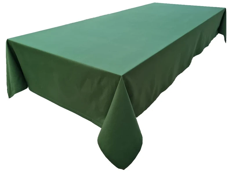 Tablecloth, Table Linen, 100% Cotton, Concept Collection, Choice of Colours and Sizes (Tablecloth - Oval 150 x 400 cm, Olive Green)