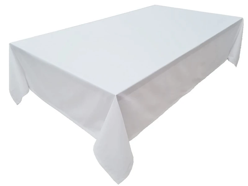 Tablecloth, Table Linen, 100% Cotton, Concept Collection, Choice of Colours and Sizes (Tablecloth - Oval 150 x 400 cm, White)