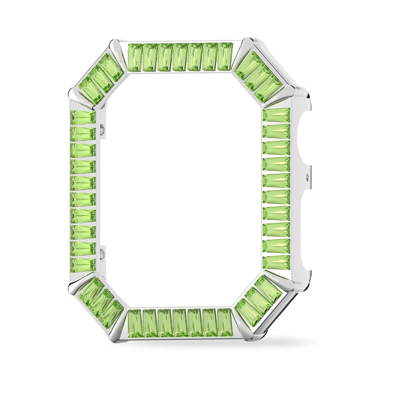 Swarovski Millenia Apple Watch Case, Green Crystals with Rhodium Plating from the Millenia Collection