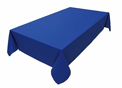 Tablecloth, Table Linen, 100% Cotton, Concept Collection, Choice of Colours and Sizes (Tablecloth - Oval 150 x 350 cm, Royal Blue)