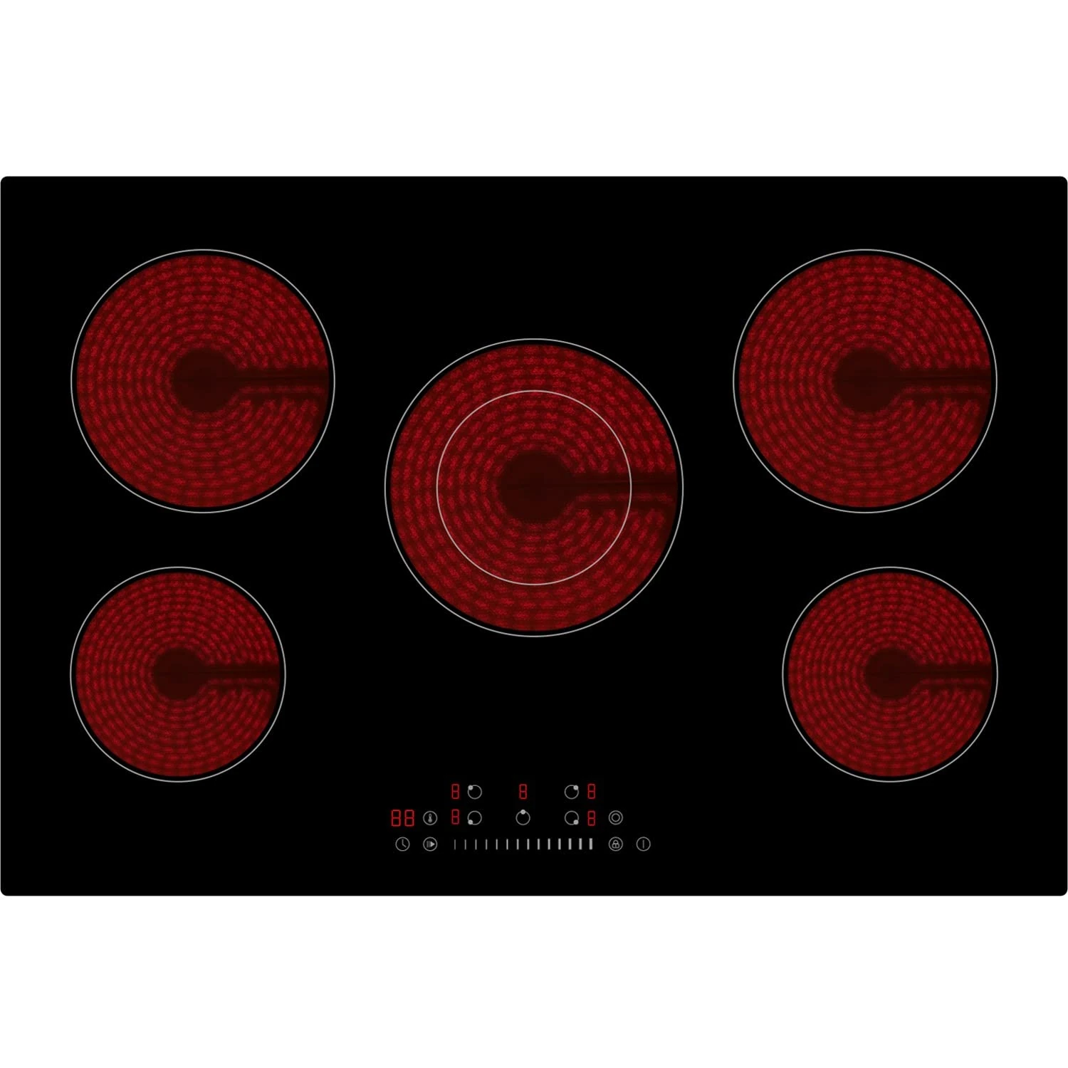 electriQ 77cm 5 Zone Touch Control Ceramic Hob