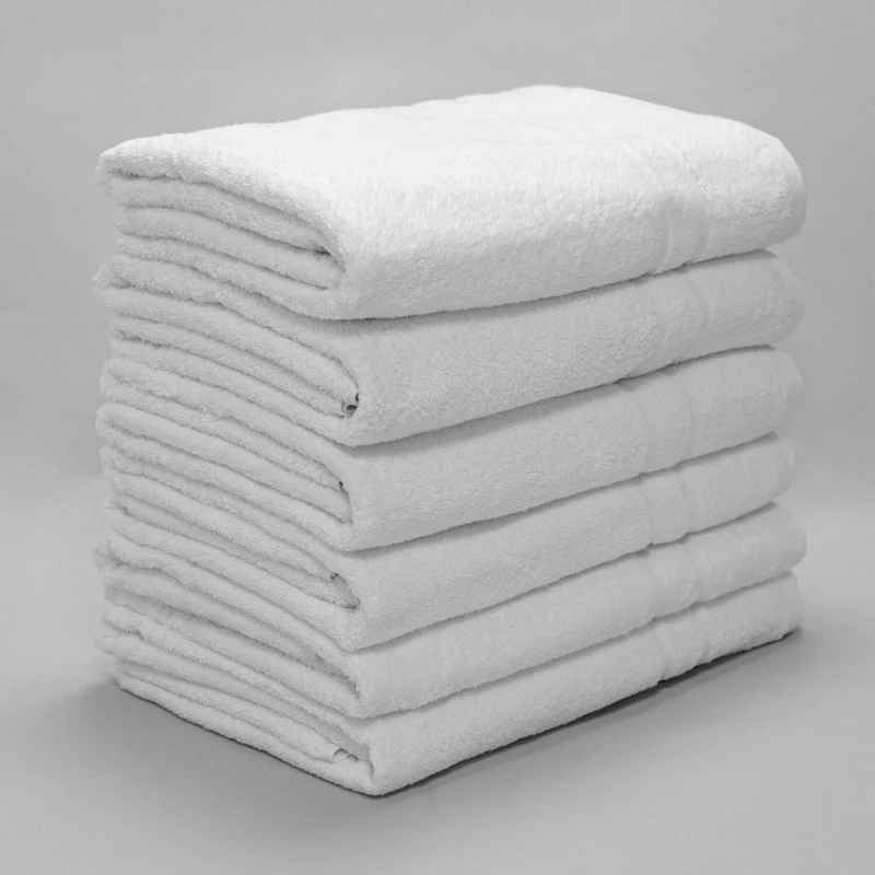 Burrito Blanco Stox10 Guest Towels, Smooth, White, Hand Towels 100 x 150 cm (+ Available Dimensions), 100% Cotton Terry Towelling, 480 g/m², Large Bath Towel, White Towels - Image 1