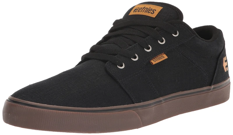 Etnies Men's Barge LS Skate Shoe, Black/Gum/Silver, 12 UK