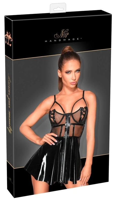 Noir Vinyl Dress Black L