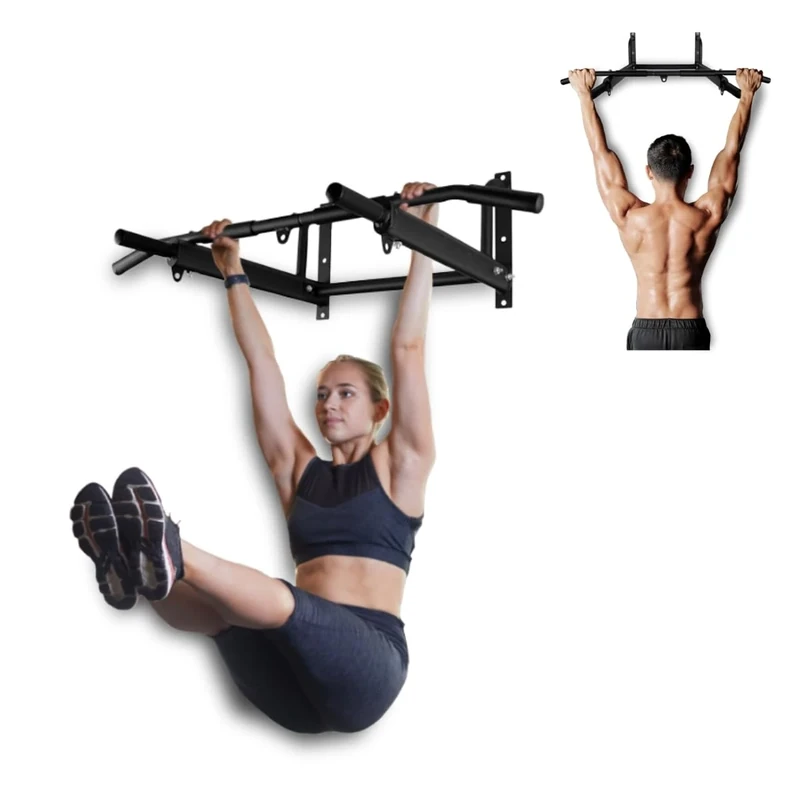 Mobiclinic®, Pull-up Bar Wall Mounted, Chin-Up Bars Doorway, Including Anchor Kit, Non-slip Handles, Wall Bar, Up to 330 Lb, Suitable for Punching Bag, Multifunctional, Calisthenics, Home Gym, K2