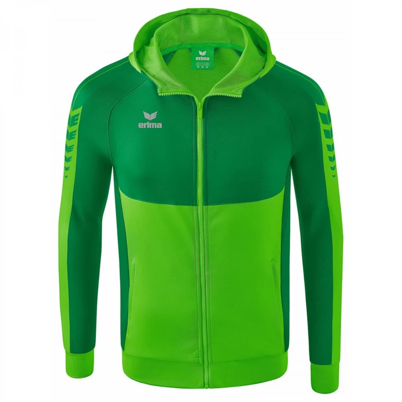 Erima Men's Six Wings Training Jacket with Hood, Green, M