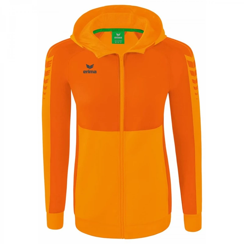 Erima Women's Six Wings Training Jacket with Hood, New Orange, 42
