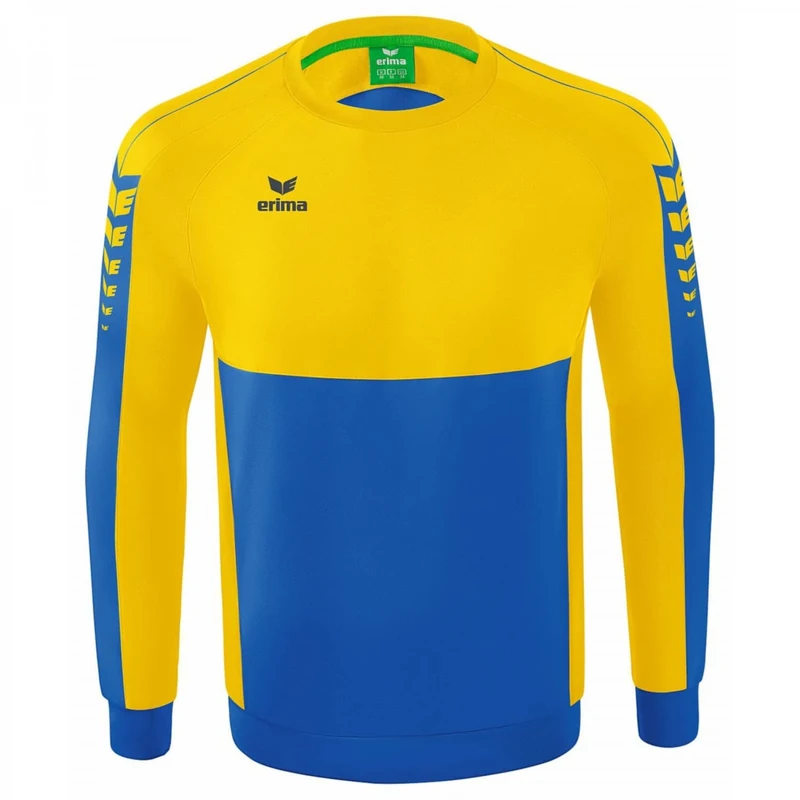 Erima Kids Casual Six Wings Sweatshirt, New Royal/Yellow, 128
