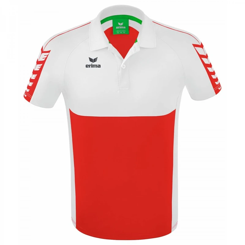 Erima Men's Six Wings Sport Polo, Red/White, 3XL