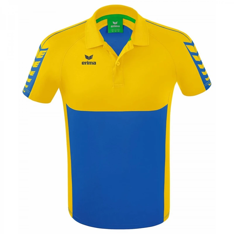 Erima Men's Six Wings Sport Polo, New Royal/Yellow, S