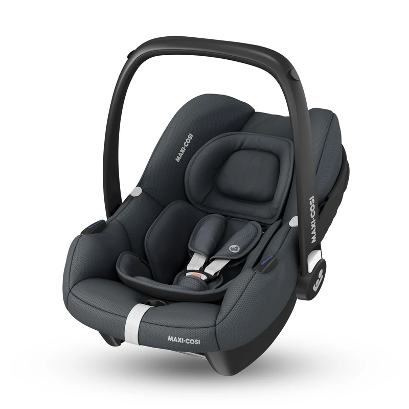 Maxi-Cosi CabrioFix i-Size, Baby Car Seat, 0–12 Months, Max. 12kg, Lightweight Car Seat Newborn (3.2kg), Large Sun Canopy, Extra Padded Seat, Fits Most Maxi-Cosi Pushchairs, Essential Graphite