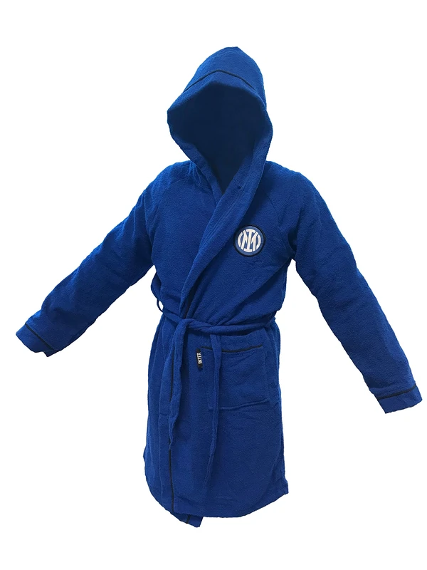 hermet Unisex_Adult Bathrobe in Microterry Bathrobe, Blue, 48