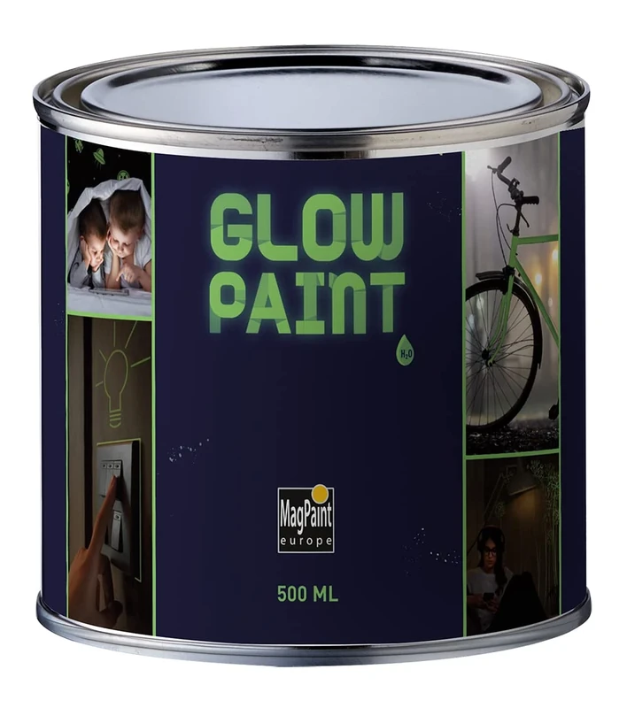 MagPaint - Glow Paint - Premium Water-based Glow in the Dark Paint - Create Magical Spaces - Practical & Safety Illumination - Safe & Easy to Apply - 10m² Coverage, 0.5L