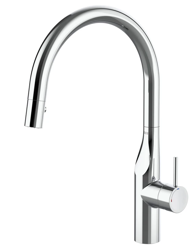 Roca A5A814DC00 Kitchen Mixer, Removable Spout Shower, Glera, Chrome