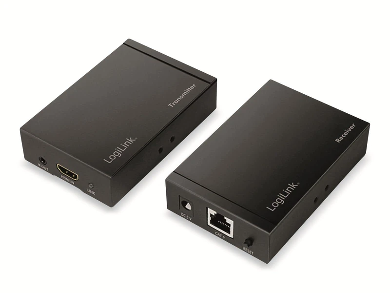 LogiLink HD0024 - HDMI Extender Set Ultra HD (via LAN), 50 m (4K/30Hz) to extend HDMI signals via network cable