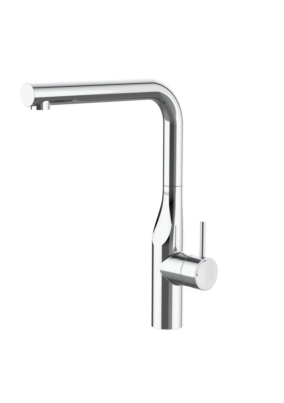 Roca A5A834DC00 Kitchen Mixer, Straight Spout, Glera, Chrome