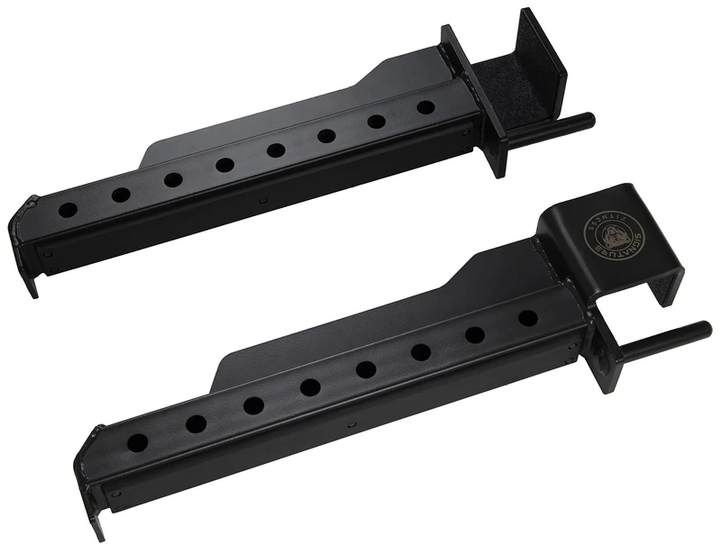 Signature Fitness Spotter Arms SF-3 1,500 Pound Capacity 3” x 3” Power Cage Squat Rack, Black