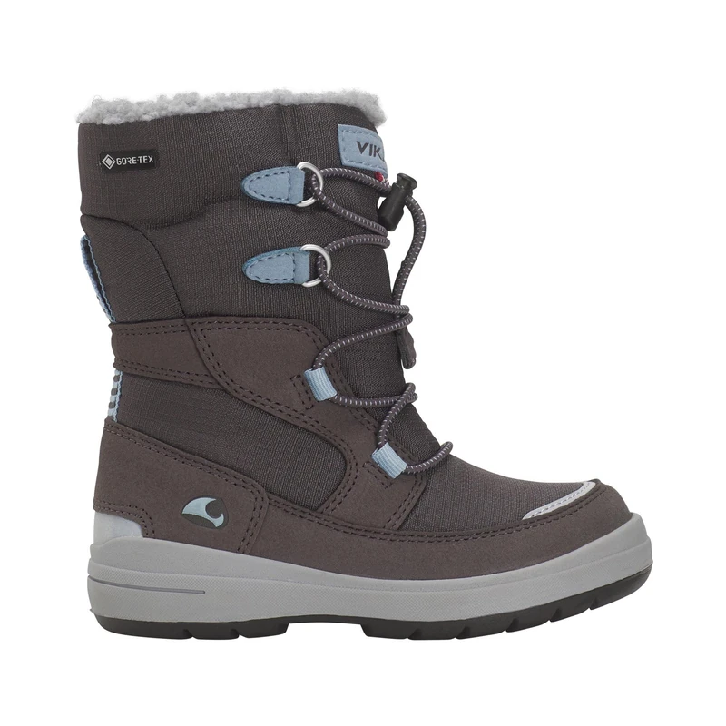 Viking Haslum High Gtx Warm Snow Boot Unisex Kids, Dark Grey Iceblue, 9 UK