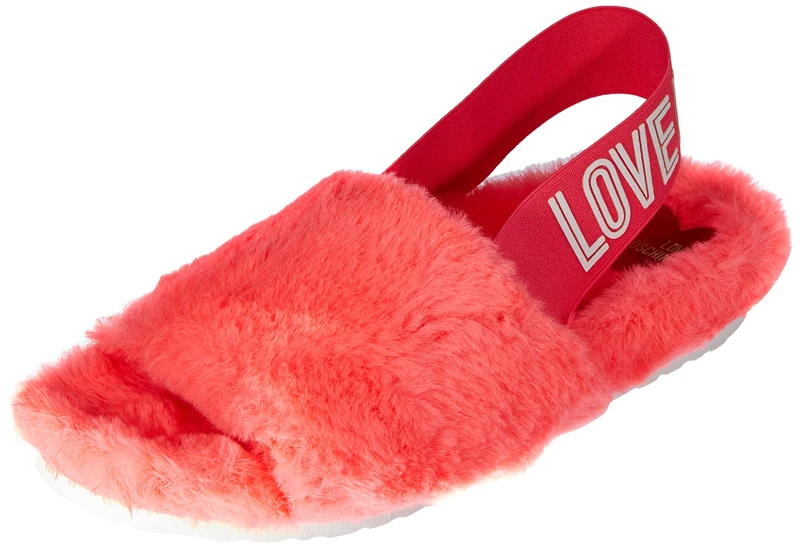 Love Moschino Women's San.lod.birki30 Peloson Fluo Sandal, Fuchsia, 5 UK