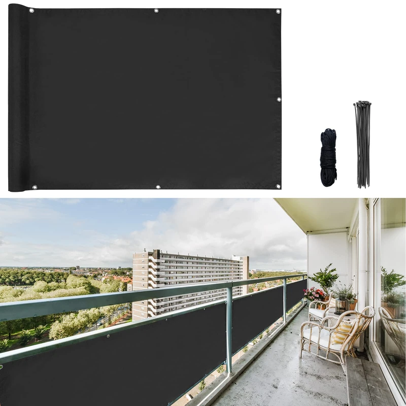 CCLIFE Balcony Privacy Screen - 75 x 300 cm UV Protection