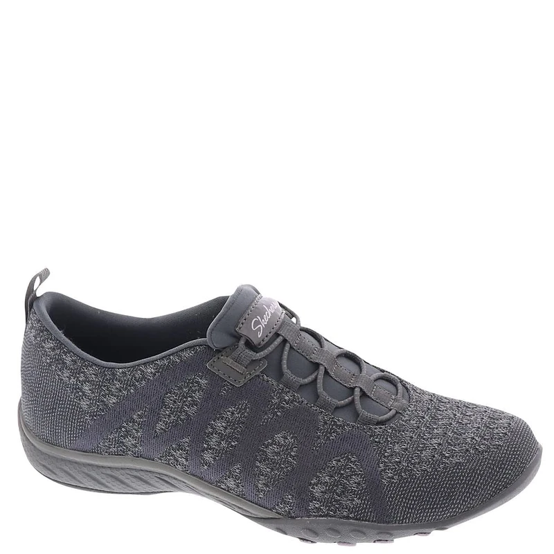 Skechers Women's Breathe Easy-Infi Knity Sneaker, Charcoal, 5