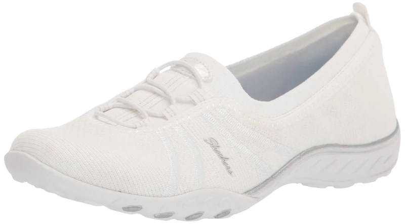 Skechers Women's Breathe Easy-Simple Pleasure Sneaker, White Opulent Garden, 5.5 UK