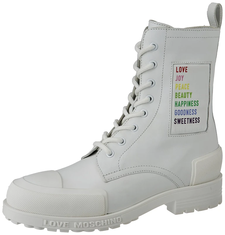 Love Moschino Women's Ja24294g1fia0 Ankle Boot - White, 3.5 UK