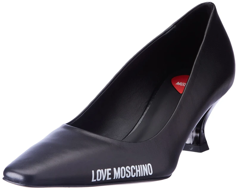Love Moschino Women's Scarpad.rocchetto50 Nappa Shoe, Black, 4 UK