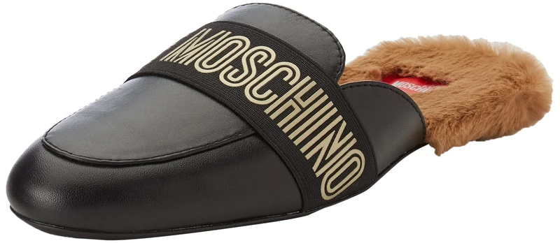 Love Moschino Scarpad.splippers Calf, Sabot Woman, Black, 3 UK