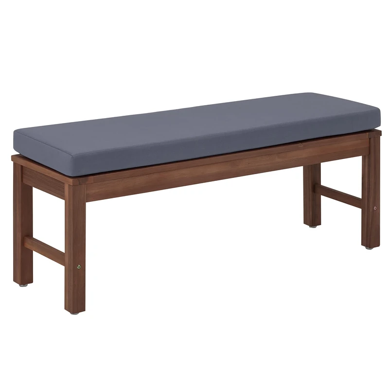 Amazon Aware Cushioned Outdoor Bench, Acacia Wood, Walnut Finish, Capacity 102 kg