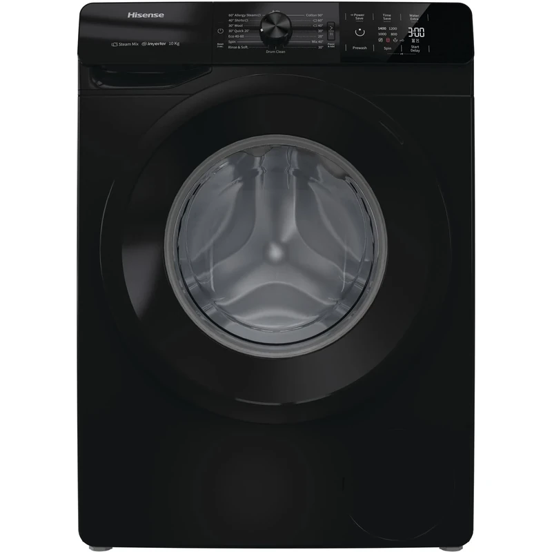 Hisense 10kg 1400rpm Freestanding Washing Machine - Black