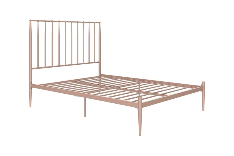 DHP Furniture Giulia Modern Metal Bed Millennial Pink King