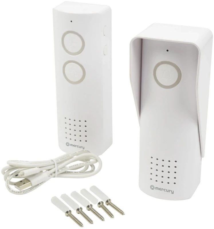 Mercury Wireless Digital Intercom/Doorbell | 2.4Ghz, White