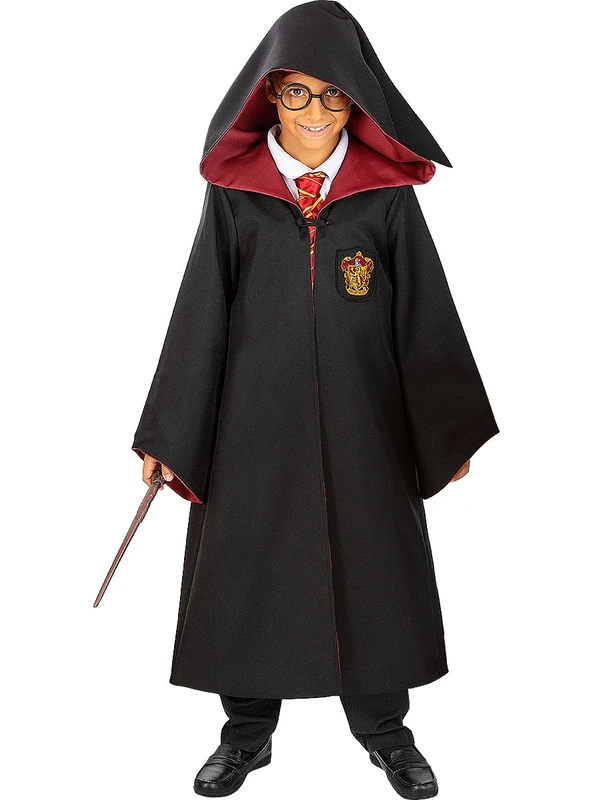 Funidelia Official Replica Tunic Harry Potter Gryffindor - Diamond Edition for kids, Includes: Cape with embroidered patch with gift box, Size 5-6 years - Outfit for kids for Parties and Carnival