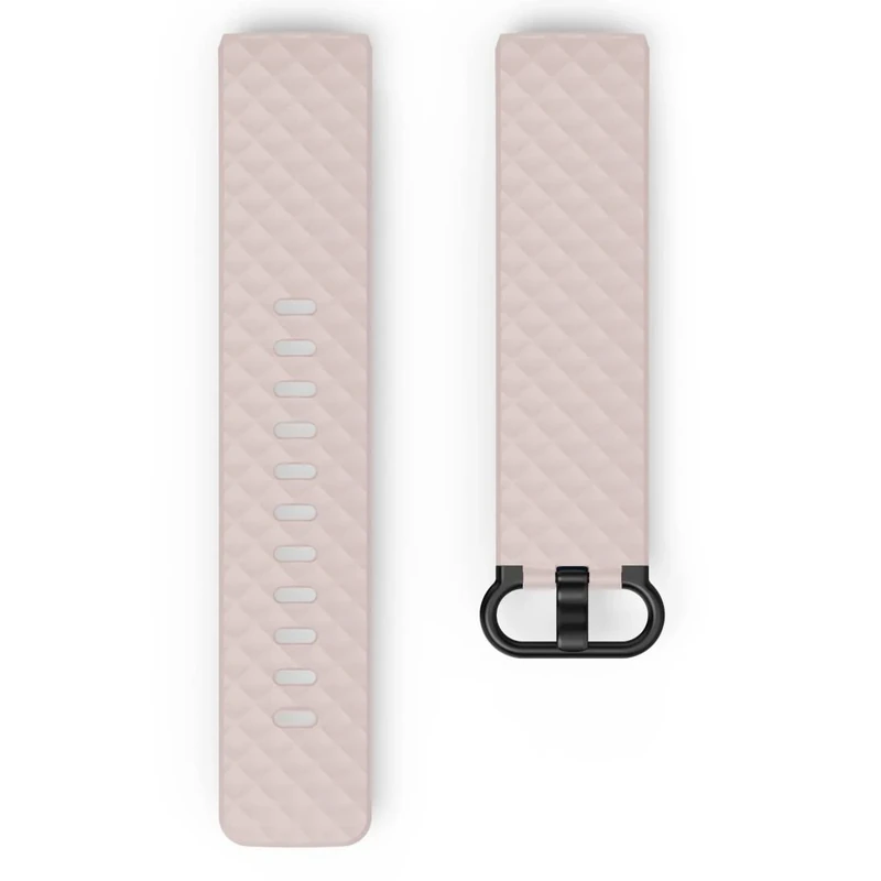 Hama Fitbit Watch Strap 22 mm (Adjustable Replacement Strap for Fitbit Charge 3 and Charge 4 Smartwatch, Fitbit Strap, Replacement Strap Made of TPU, Stainless Steel Buckle) Rose