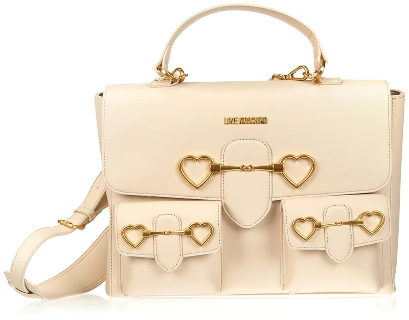 Love Moschino Women Jc4076pp1flc0 Shoulder Bag, Ivory (RAL 1013), 25x32x12