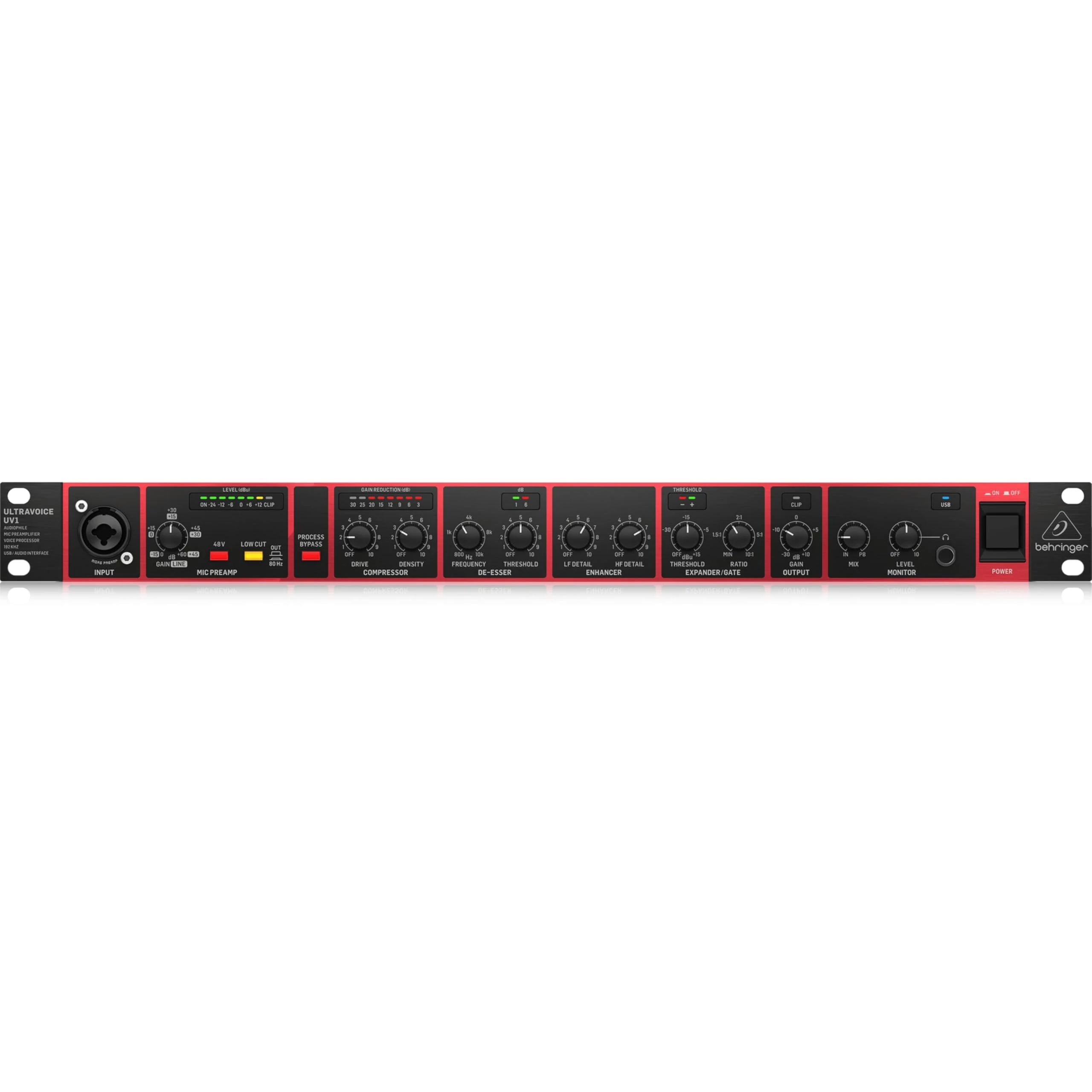 Behringer UV1 Audiophile Mic Preamplifier, Voice Processor and 192 kHz USB Audio Interface