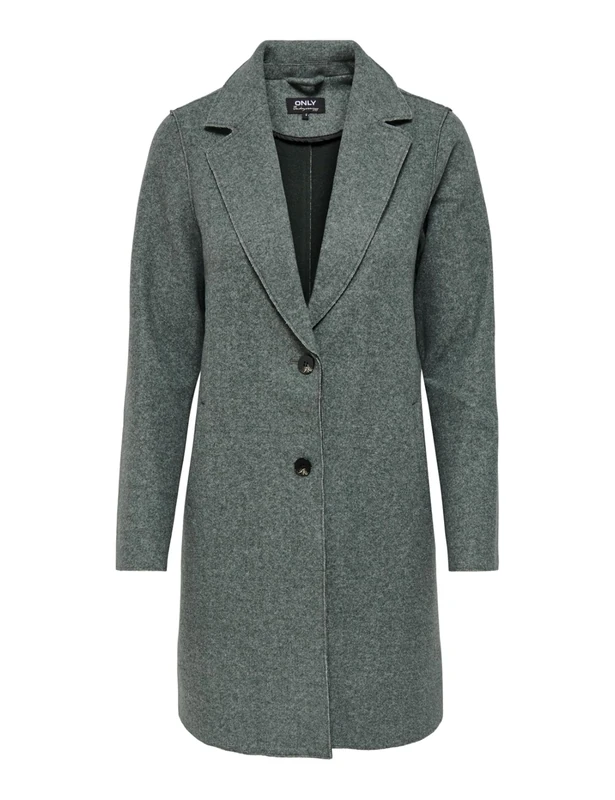 ONLY Womens Onlcarrie Bonded Coat OTW Noos Jacket, Balsam Green/Detail: Melange, XS UK