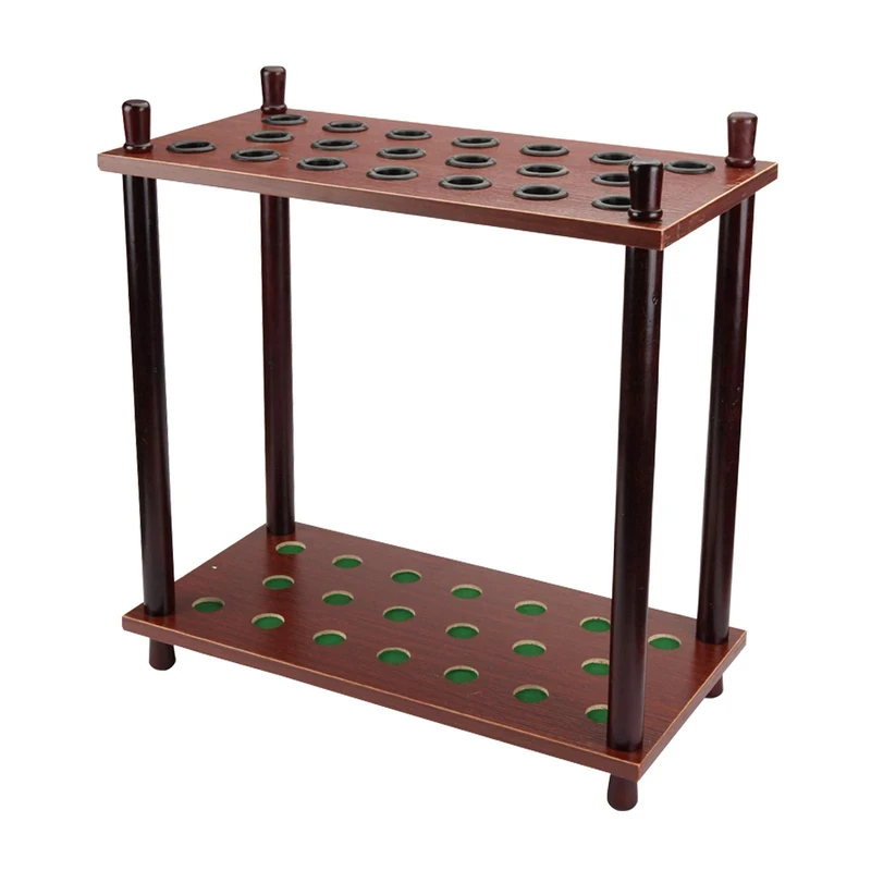 ksamwjf Ball Cue Stand Rack,Brown Paint Finish,Snooker Pool Cue Rack 24x12x25in,Pool Cue Rack,Holds 36 Cues,For Billiards And Fishing Rods,Billiard Corner Stand - Image 1