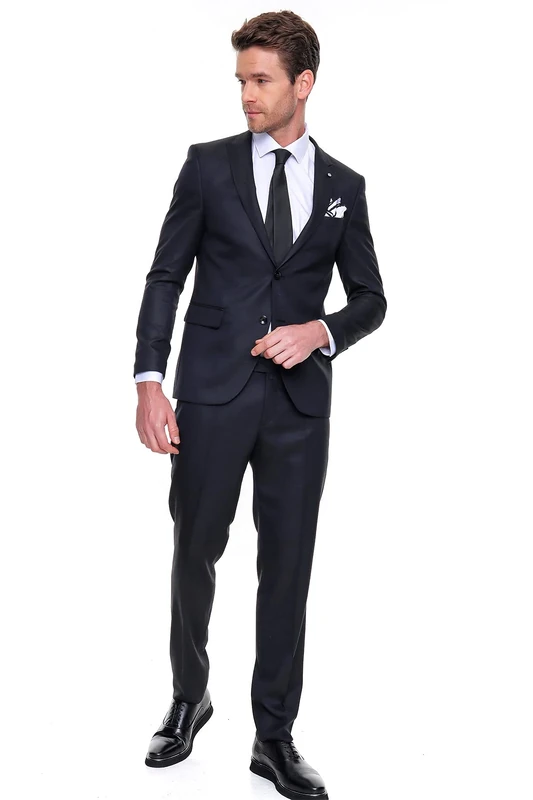 Bonamaison Men's Trmrvn100299 Business Suit Pants Set, Black, 19