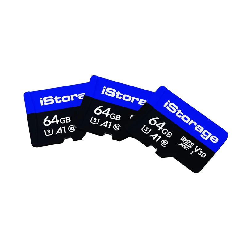 3 Pack iStorage MicroSD Card 64GB Encrypt Data stored on iStorage MicroSD Cards Using DatAshur SD USB Flash Drive Compatible with datAshur SD Drives only