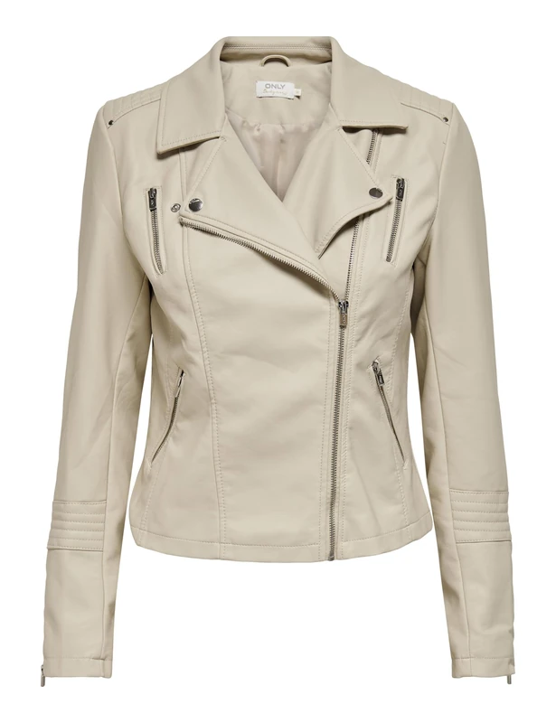 ONLY Female faux leather jacket, faux leather, Silver Lining, M