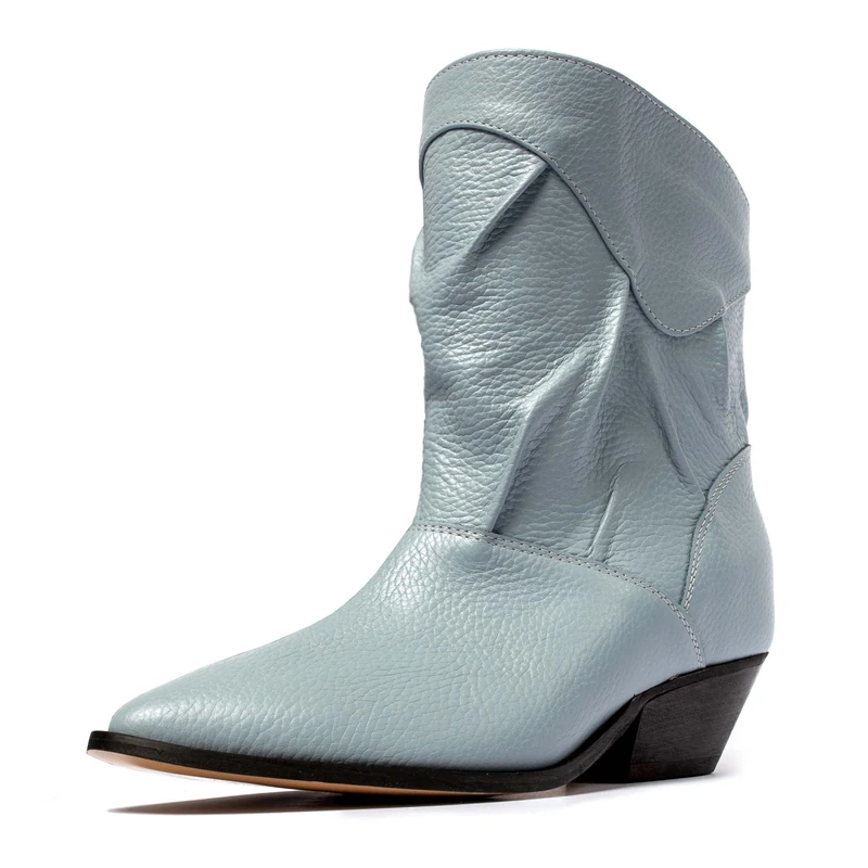 L37 HANDMADE SHOES Women's 2U Western Boot, Blue, 40 EU