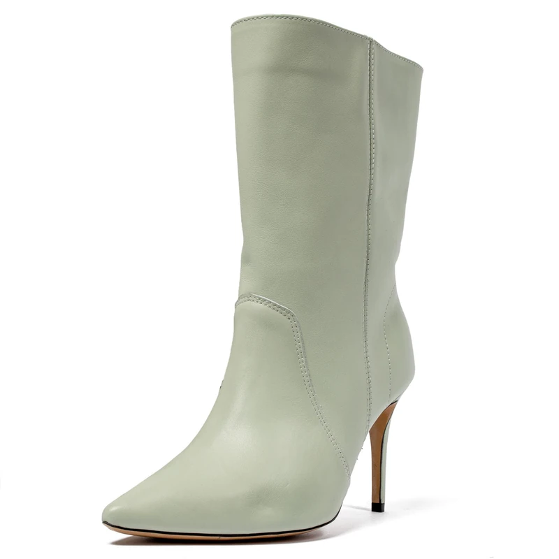 L37 HANDMADE SHOES Women's Gimme Fashion Boot, Green, 6 UK