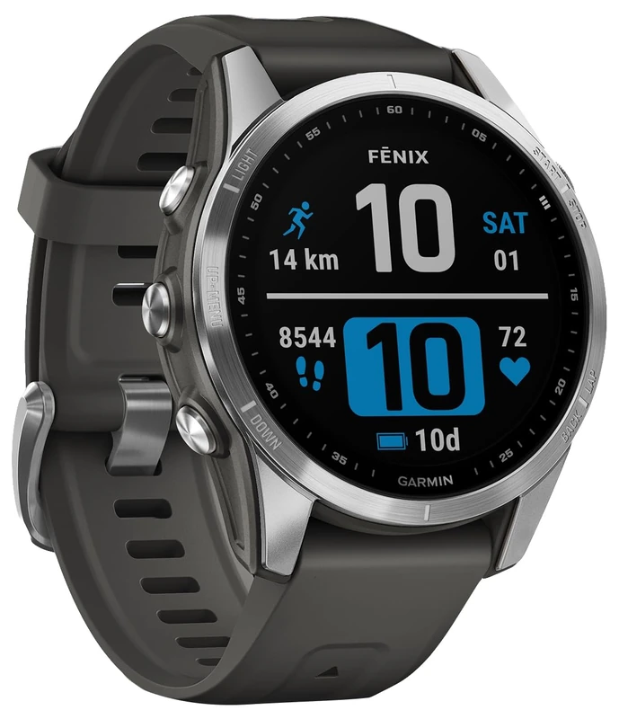 Garmin fēnix 7S GPS 42mm Smaller Premium Smartwatch, Multisport, Advanced Training Features, Touchscreen & Buttons, Built-in Flash Light, up to 14 days battery life, Graphite
