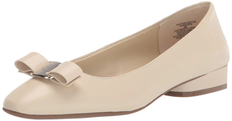 Anne Klein Women's Charleston Pump, Off-White, 5 UK