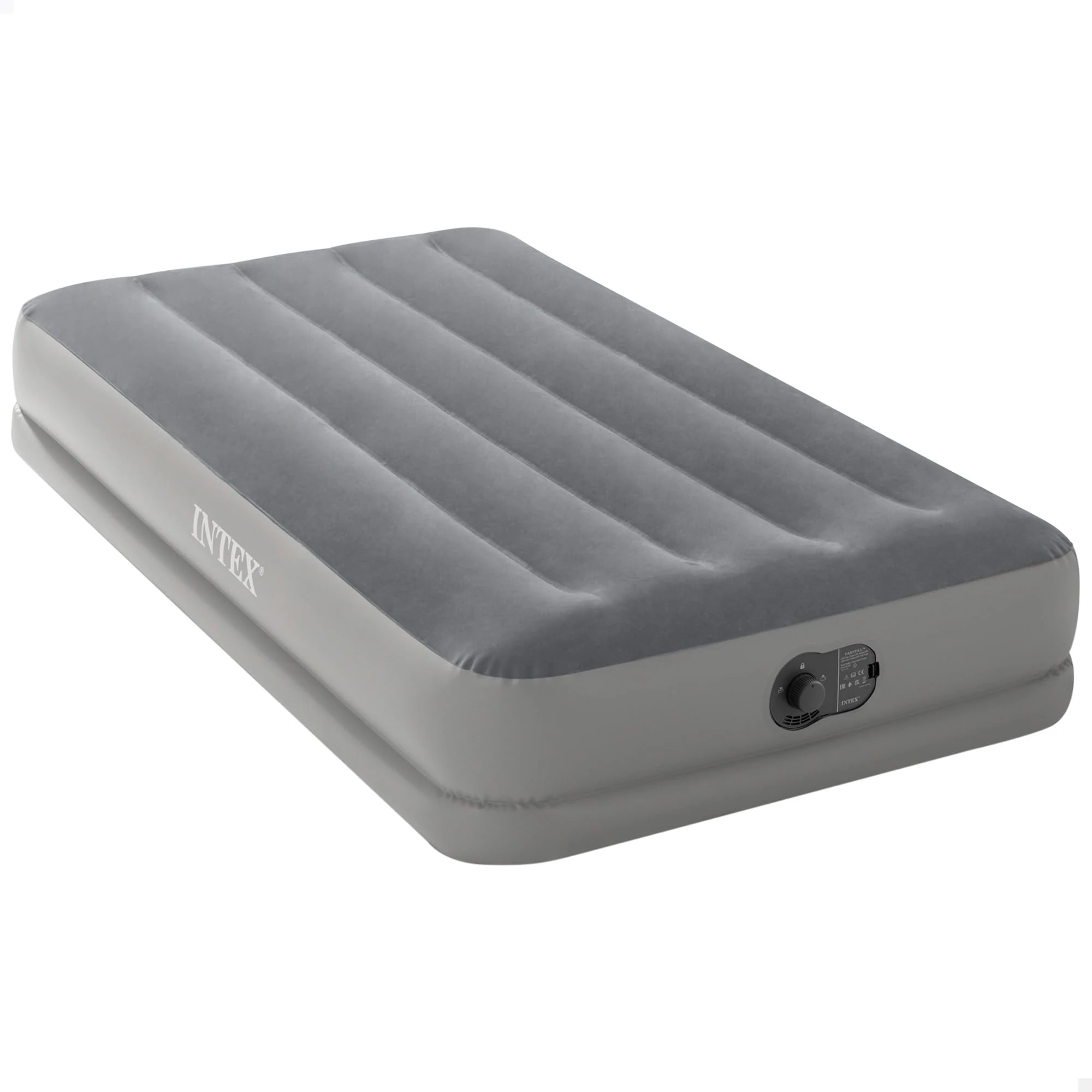 Intex 64112 Dura-Beam Standard Series Prestige Mid-Rise Air Mattress with Fastfill USB Powered Internal Air Pump, durable Fiber-Tech interior construction, Twin